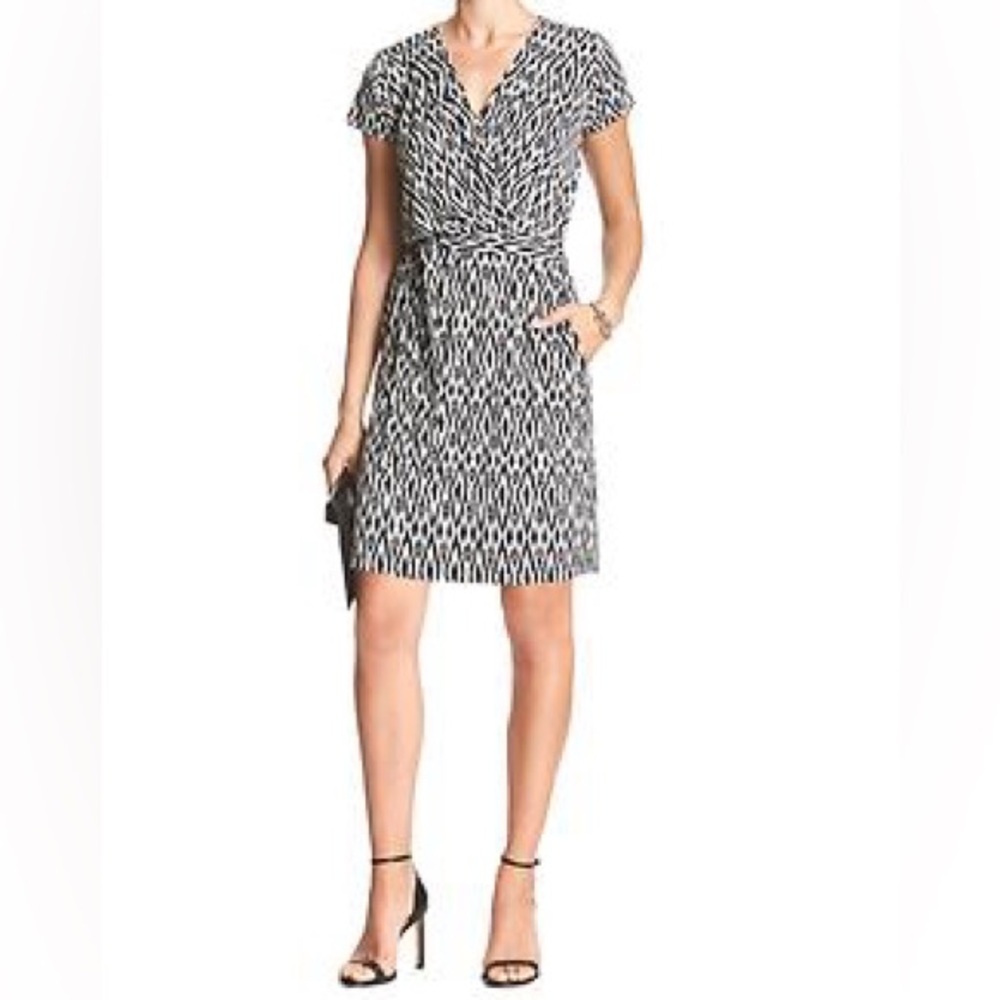 Banana Republic Black and White Mini Dress